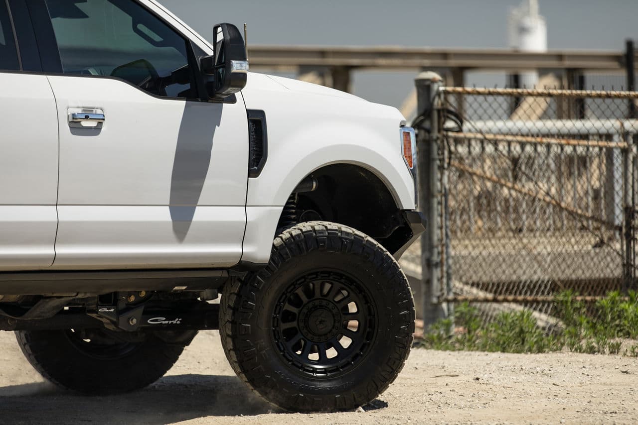 Side profile of 2019 Ford F250 with truck suv wheels