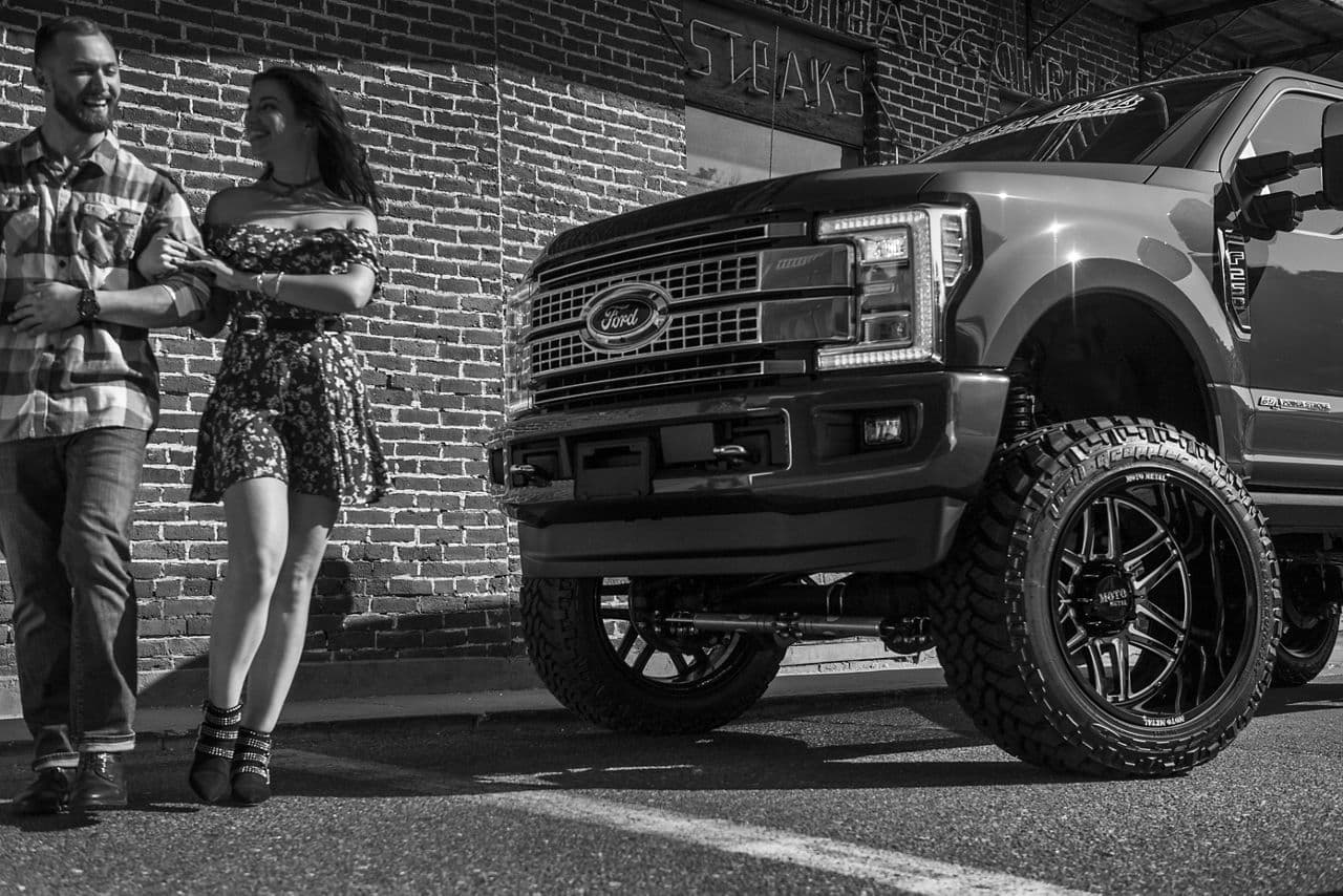 Interior of 2019 Ford F250 with truck suv wheels