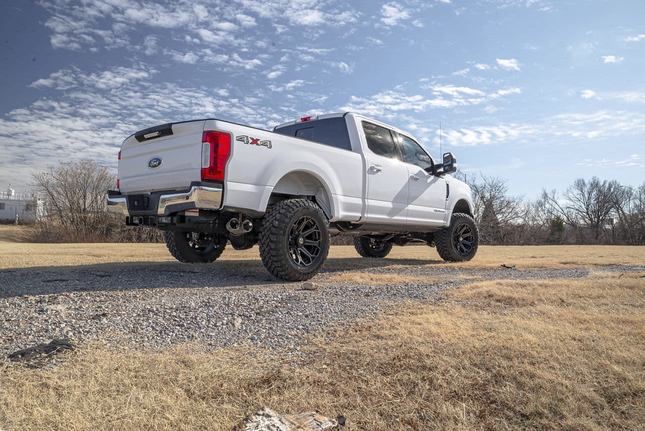Rear view of 2019 Ford F250 with truck suv wheels