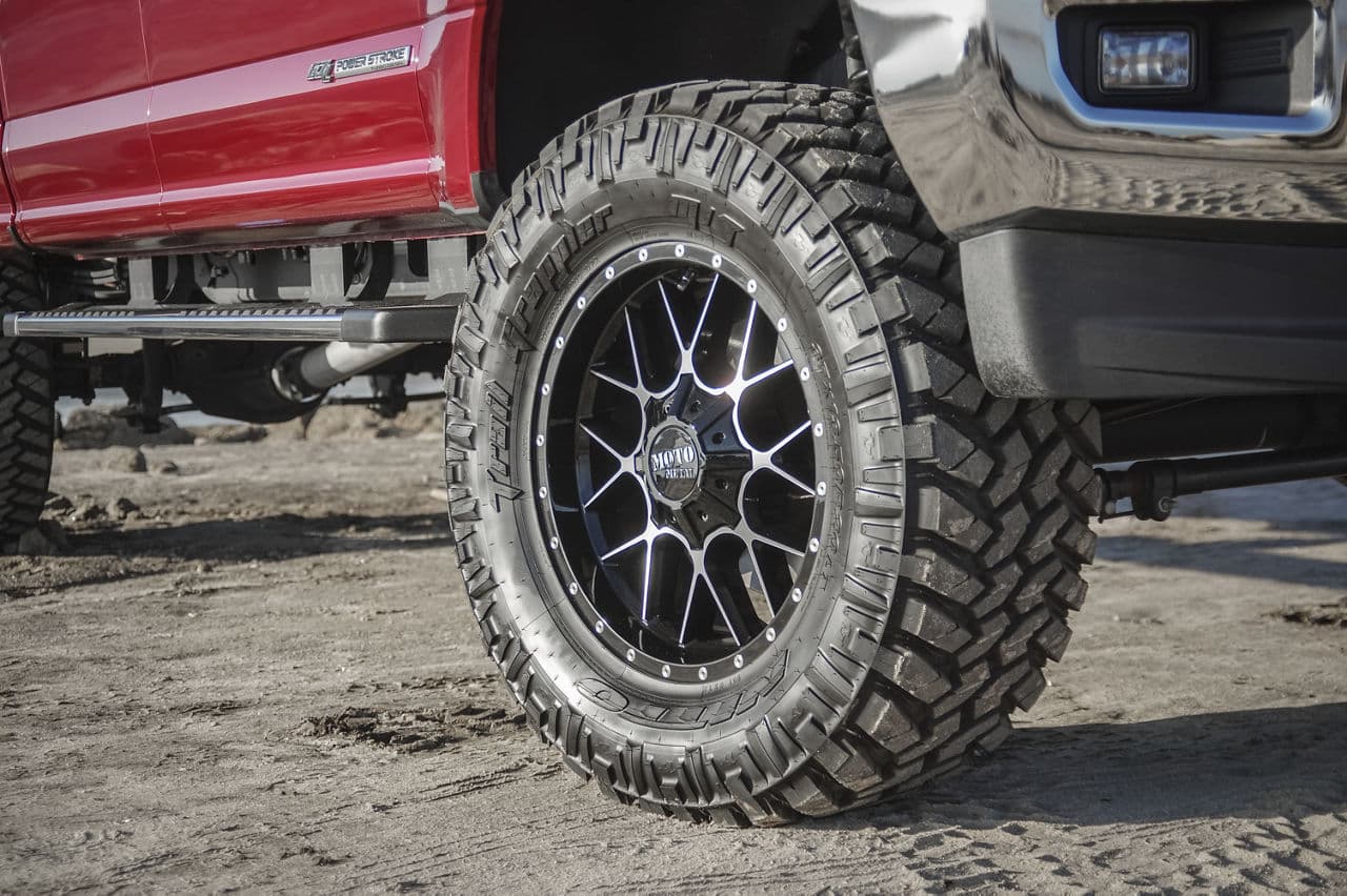 Interior of 2019 Ford F250 with wheels