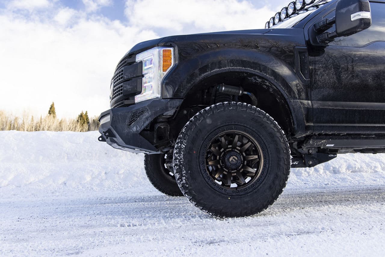 Interior of 2019 Ford F250 with wheels