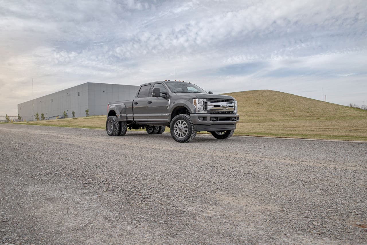 Interior of 2019 Ford F350 Dually with dually wheels