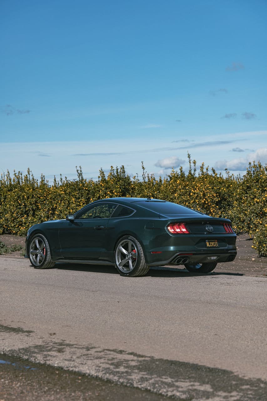 Interior of 2019 Ford Mustang Bullitt with wheels