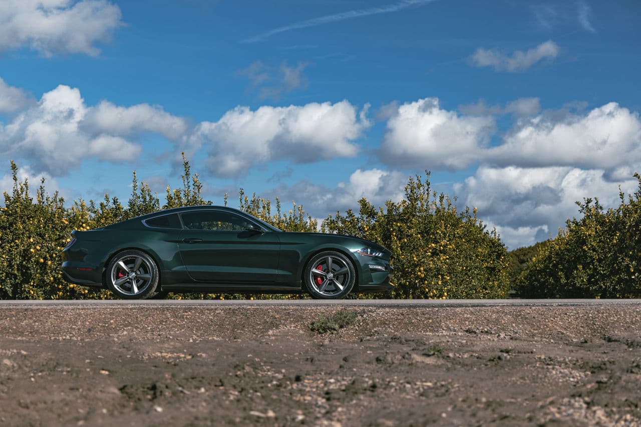 Detail view of 2019 Ford Mustang Bullitt with wheels