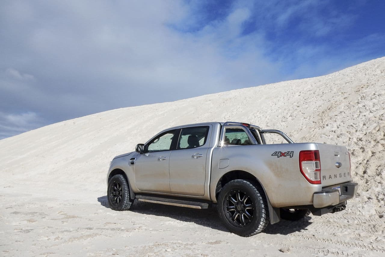 Side profile of 2019 Ford Ranger with wheels
