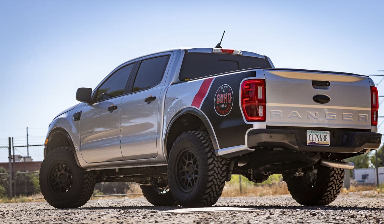 Side profile of 2019 Ford Ranger with wheels