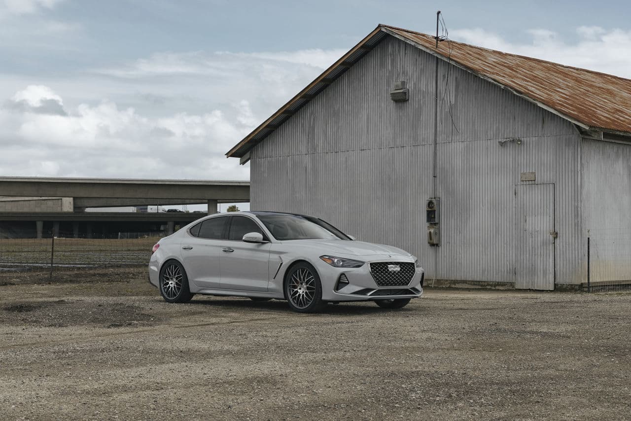 Front view of 2019 Genesis G70 with wheels