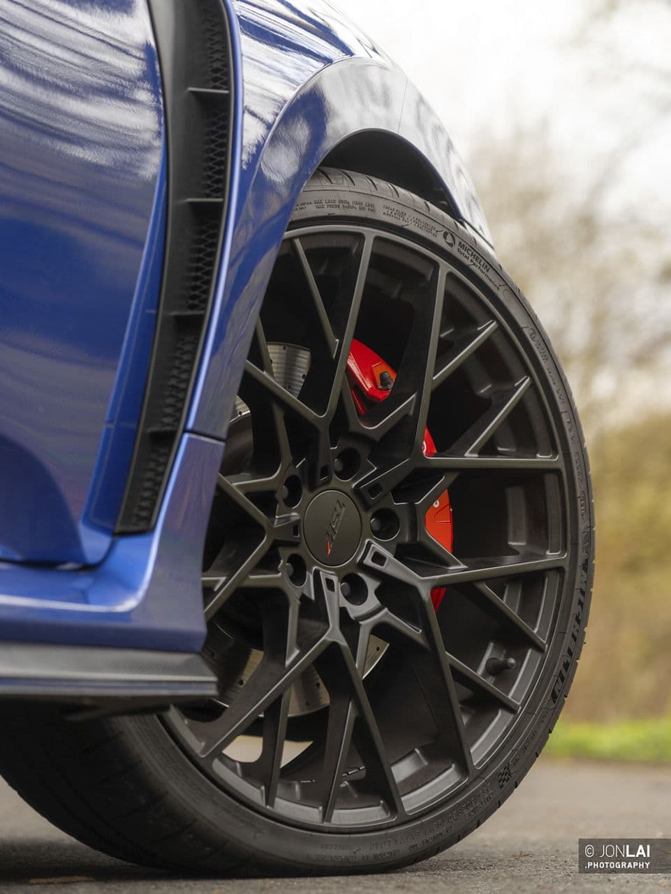 Detail view of 2019 Honda Civic Type R with wheels