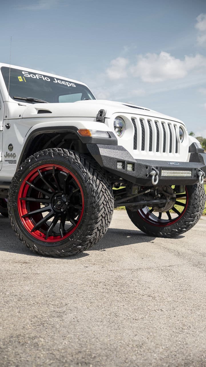 Interior of 2019 Jeep Wrangler Unlimited Sport with wheels