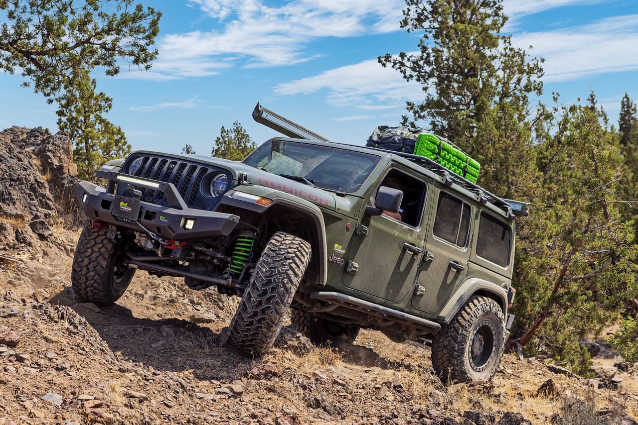 Interior of 2019 Jeep Wrangler with vehicle wraps