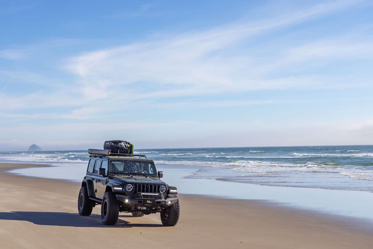 Detail view of 2019 Jeep Wrangler with vehicle wraps