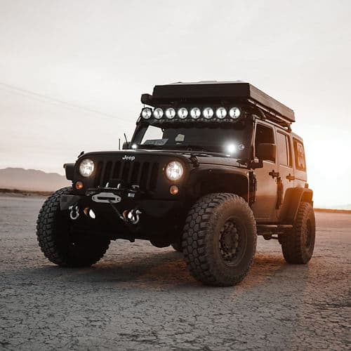 Detail view of 2019 Jeep Wrangler with wheels