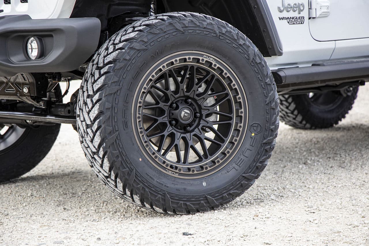 Detail view of 2019 Jeep Wrangler with wheels