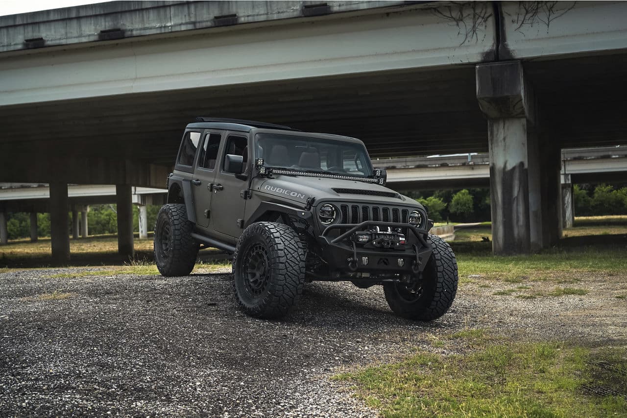 Detail view of 2019 Jeep Wrangler with wheels