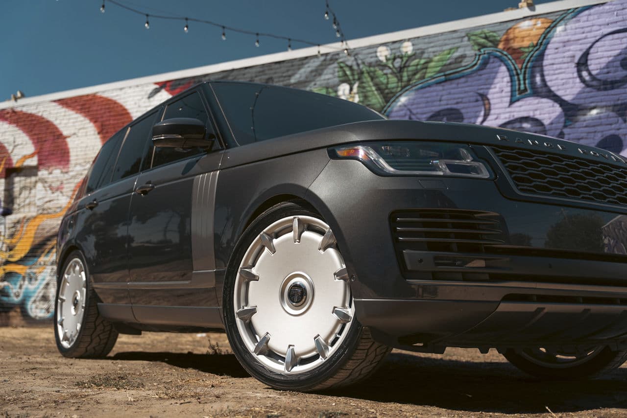Interior of 2019 Land Rover Range Rover with vehicle wraps