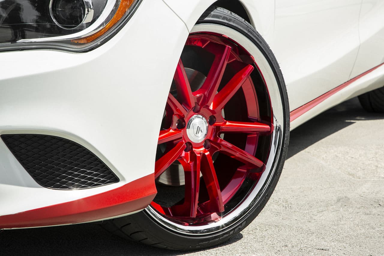 Rear view of 2019 Mercedes-Benz CLA250 with wheels