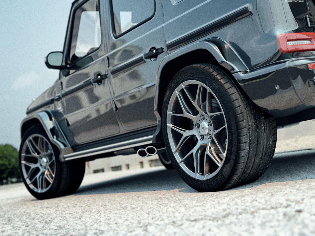 Rear view of 2019 Mercedes-Benz G Class with wheels