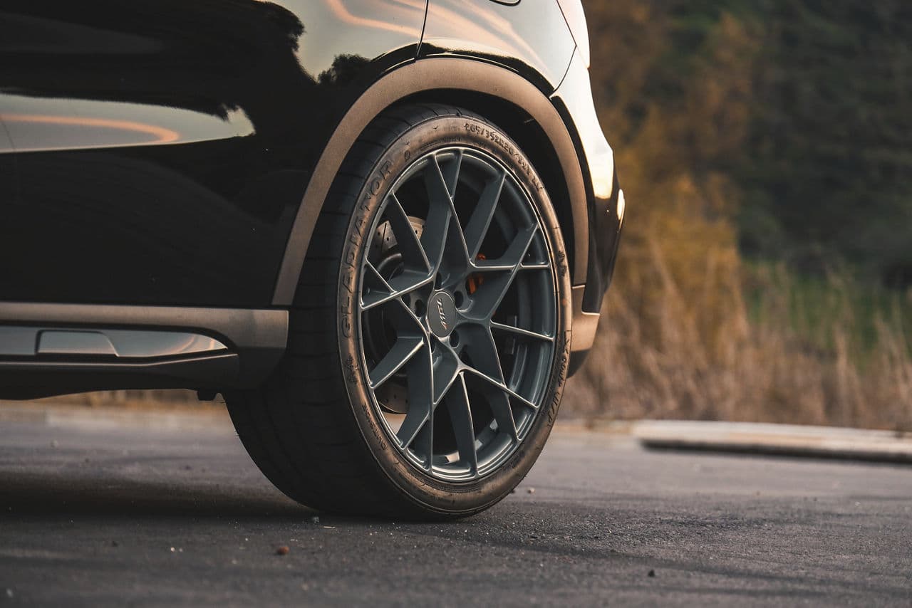 Rear view of 2019 Mercedes-Benz GLA45 with wheels
