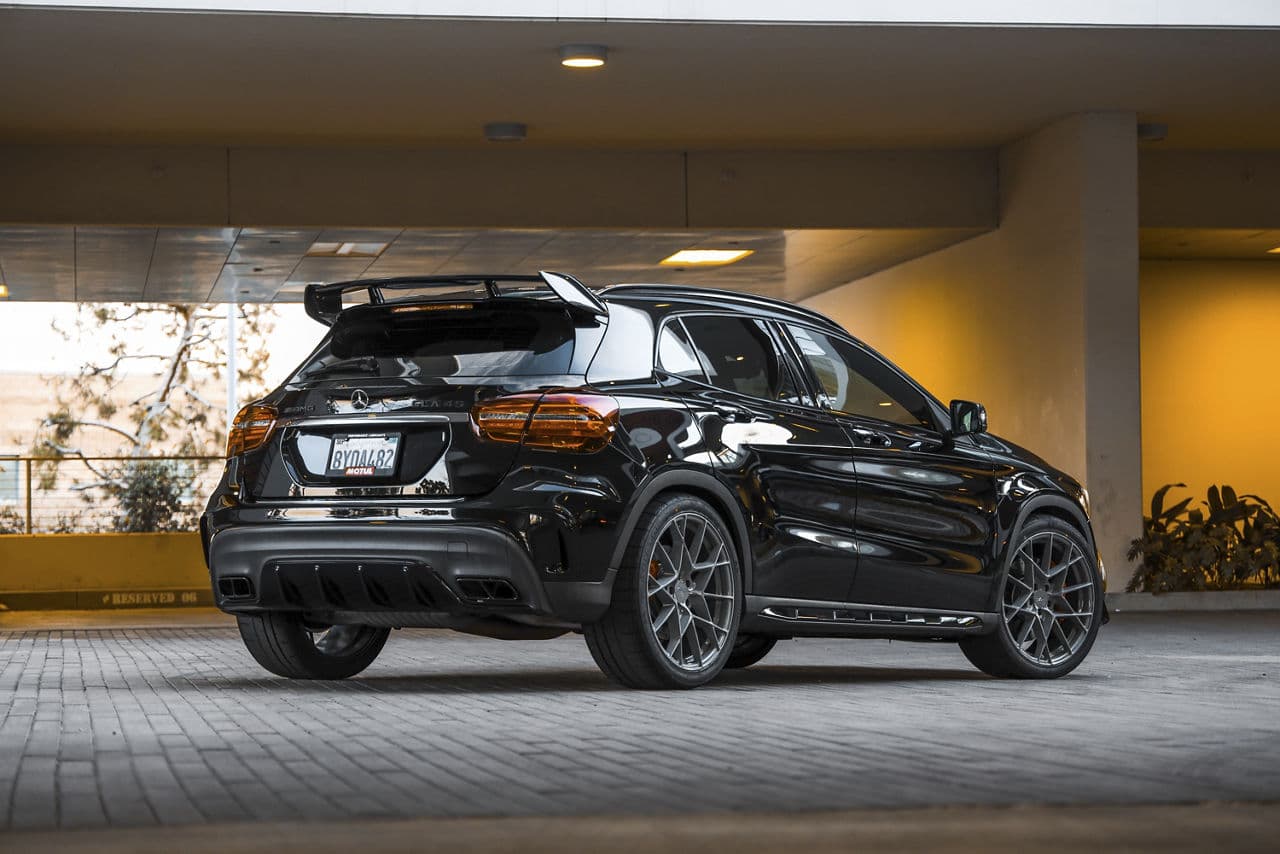 Interior of 2019 Mercedes-Benz GLA45 with wheels