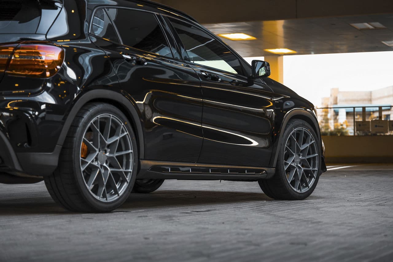 Detail view of 2019 Mercedes-Benz GLA45 with wheels