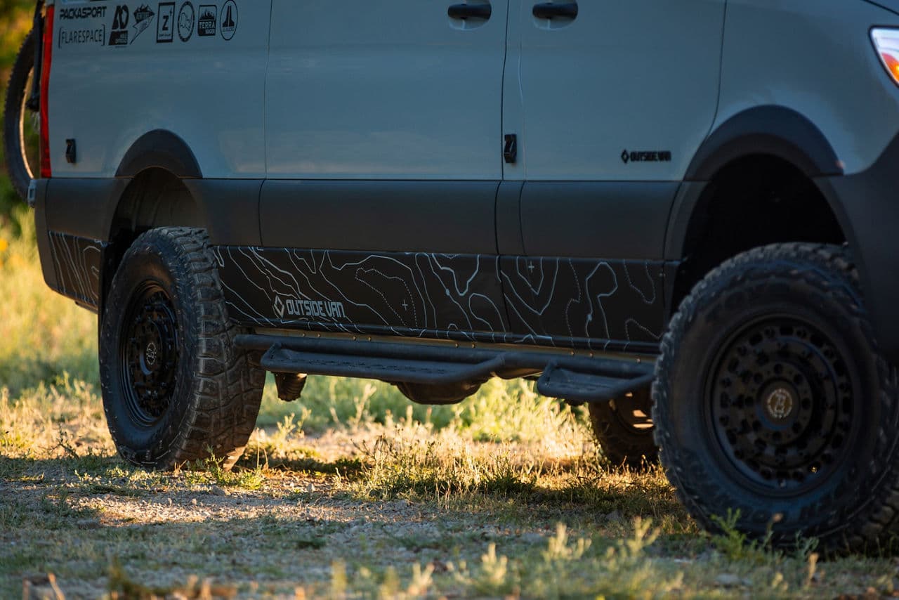 Rear view of 2019 Mercedes-Benz Sprinter with wheels