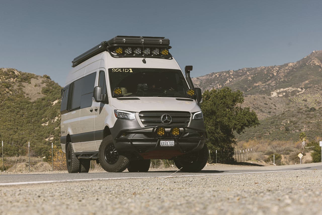 Rear view of 2019 Mercedes-Benz Sprinter with wheels
