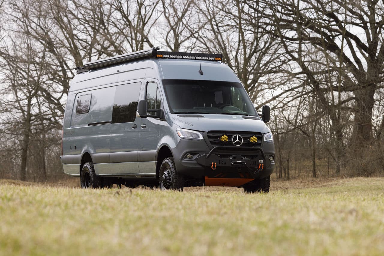 Front view of 2019 Mercedes-Benz Sprinter with wheels