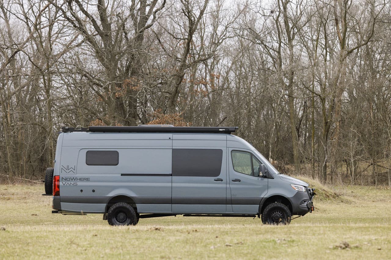 Rear view of 2019 Mercedes-Benz Sprinter with wheels