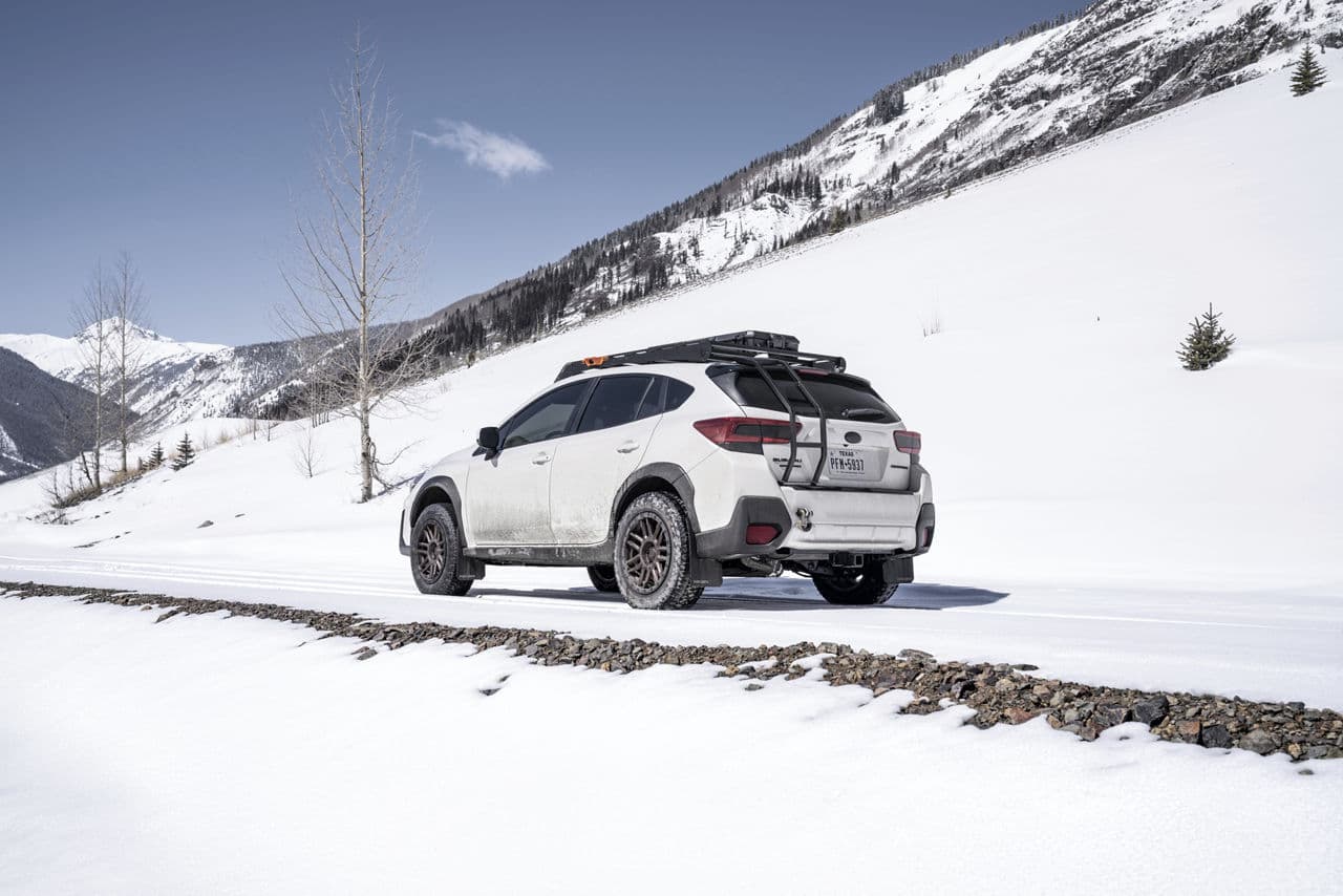 Side profile of 2019 Subaru Crosstrek with wheels