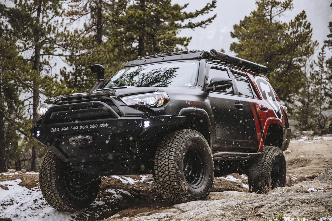 Front view of 2019 Toyota 4Runner with truck suv wheels