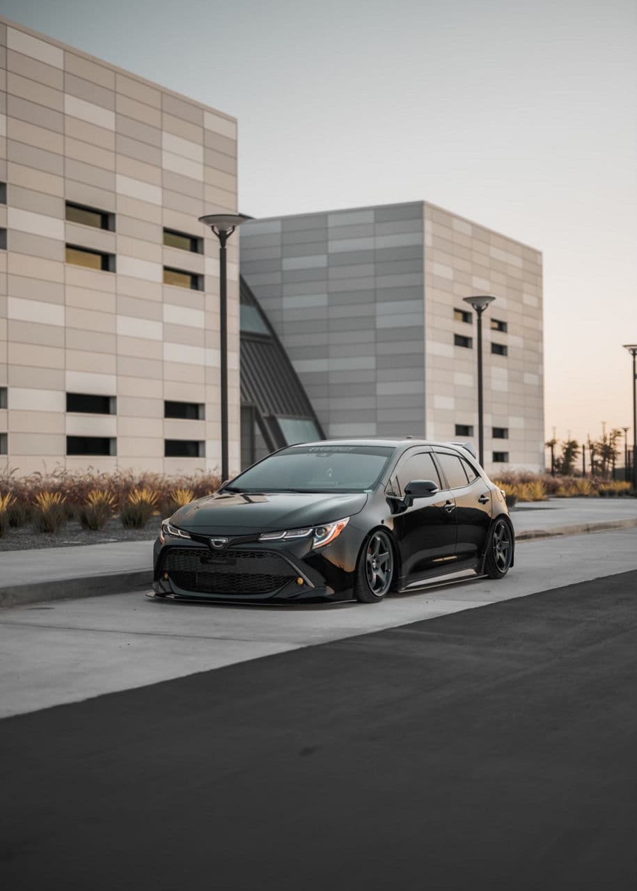 Front view of 2019 Toyota Corolla with wheels