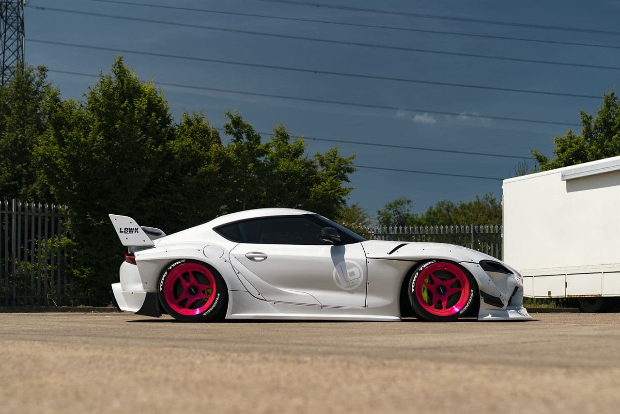 Side profile of 2019 Toyota Supra with wheels