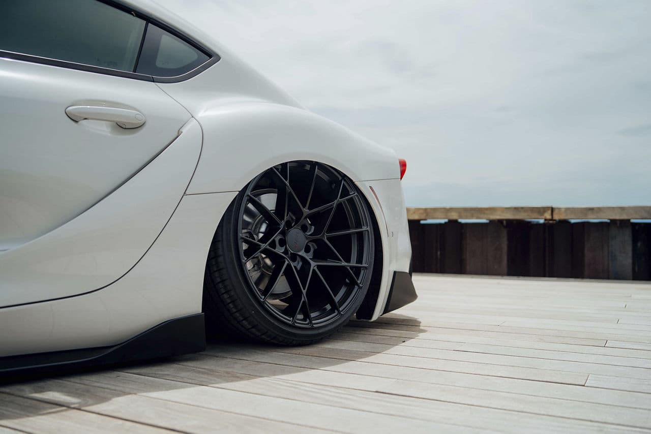 Rear view of 2019 Toyota Supra with wheels