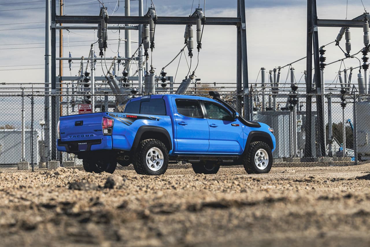 Side profile of 2019 Toyota Tacoma with truck suv wheels