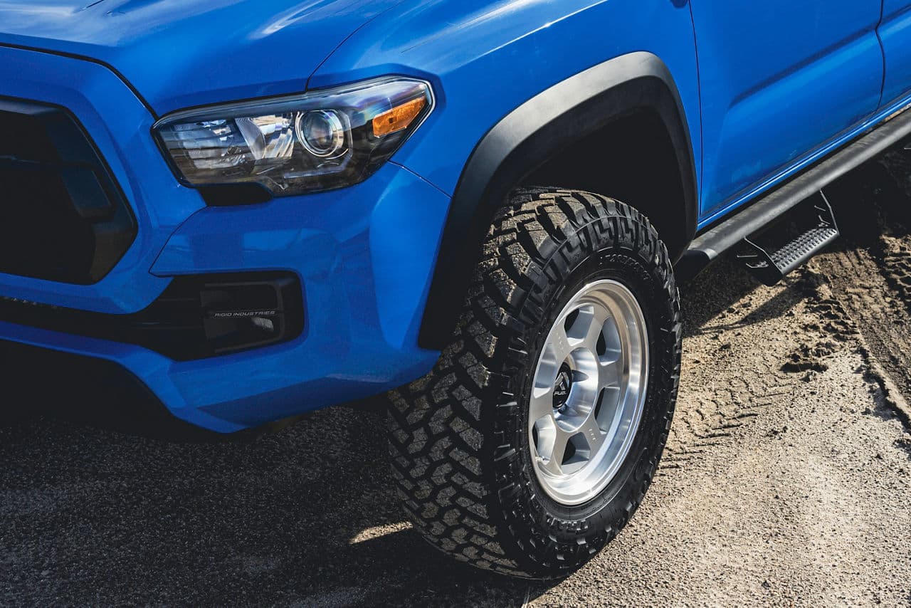 Rear view of 2019 Toyota Tacoma with truck suv wheels