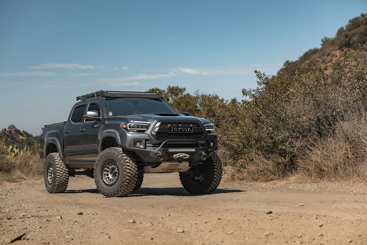 Front view of 2019 Toyota Tacoma with wheels
