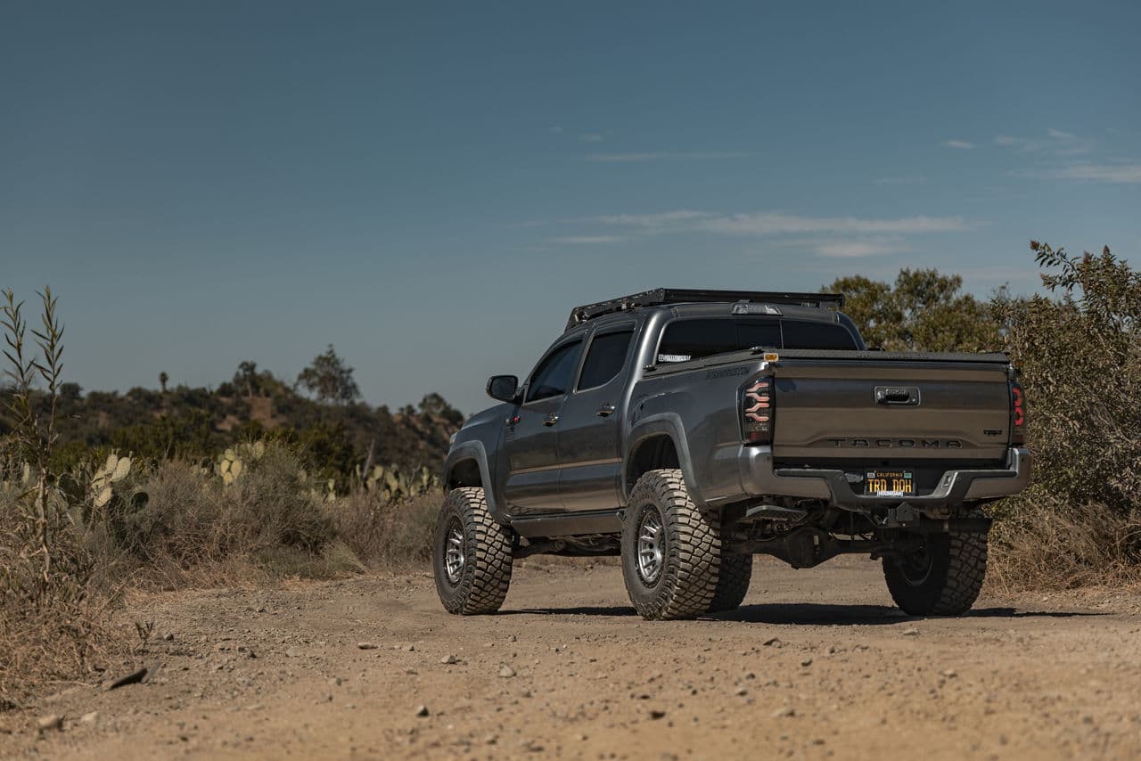 Side profile of 2019 Toyota Tacoma with wheels