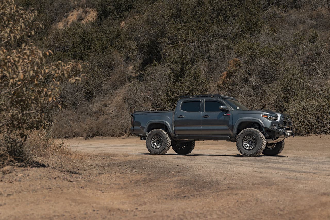 Rear view of 2019 Toyota Tacoma with wheels