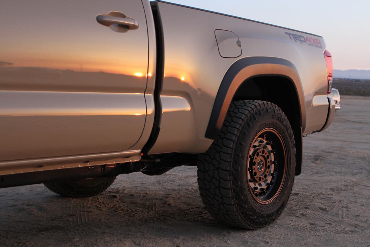 Rear view of 2019 Toyota Tacoma with wheels