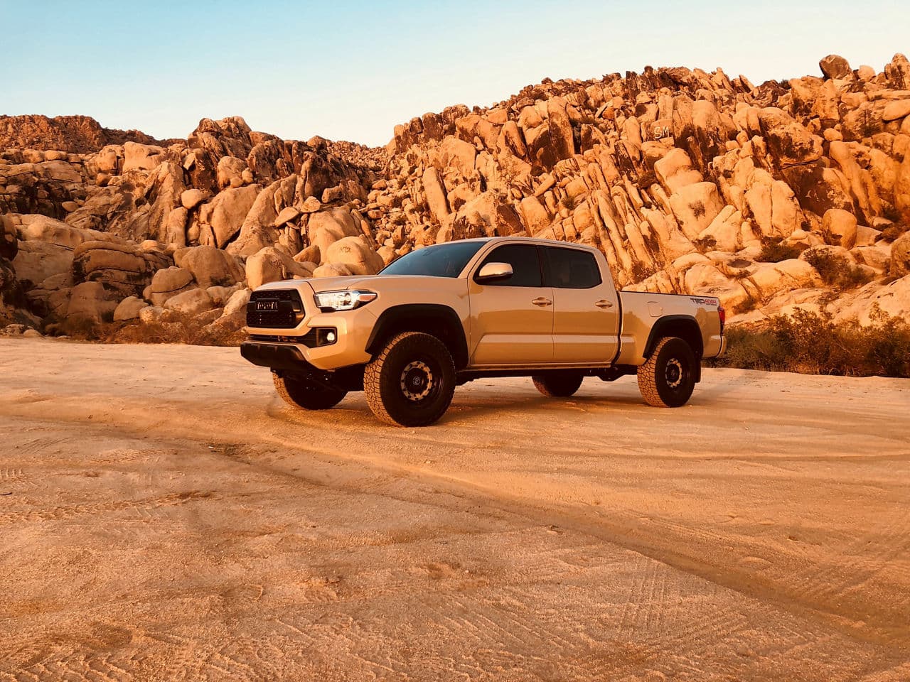 Interior of 2019 Toyota Tacoma with wheels