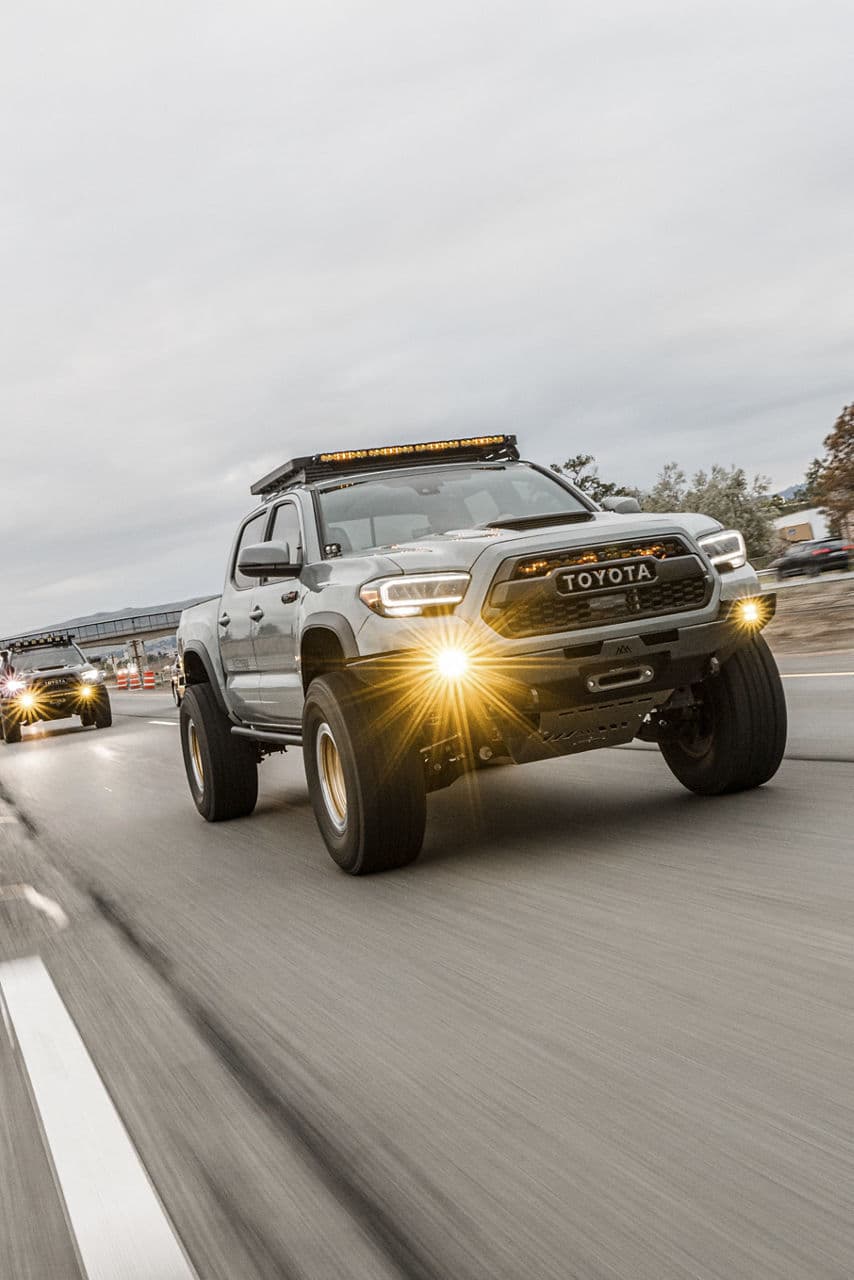 Front view of 2019 Toyota Tacoma with wheels
