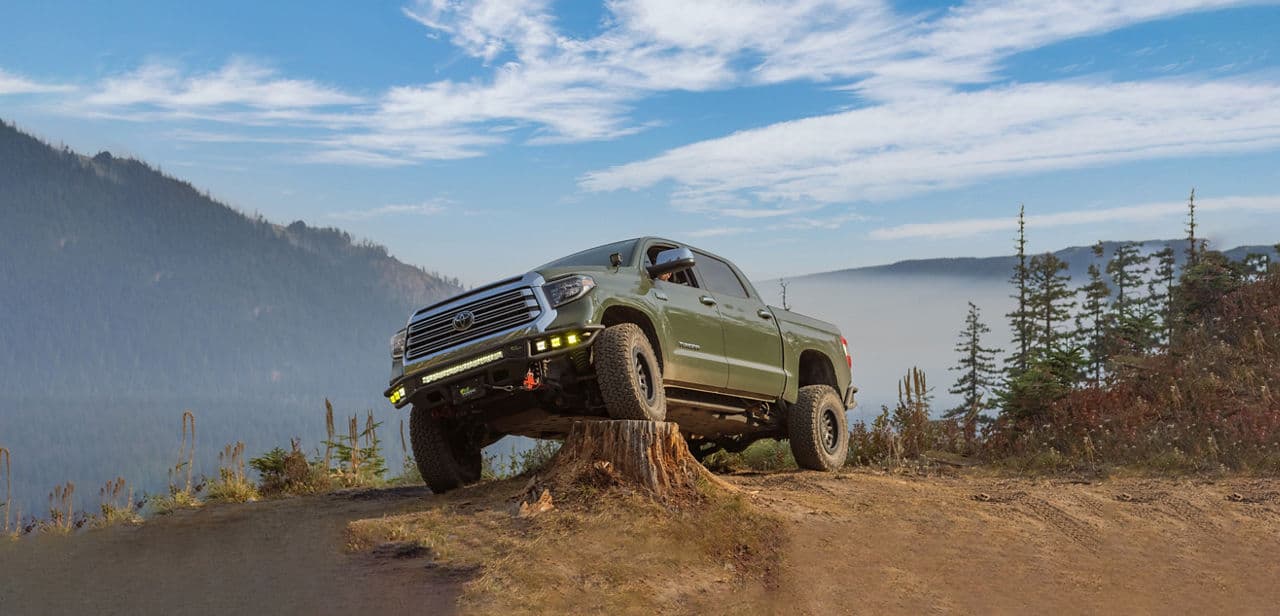 Front view of 2019 Toyota Tundra with truck suv wheels