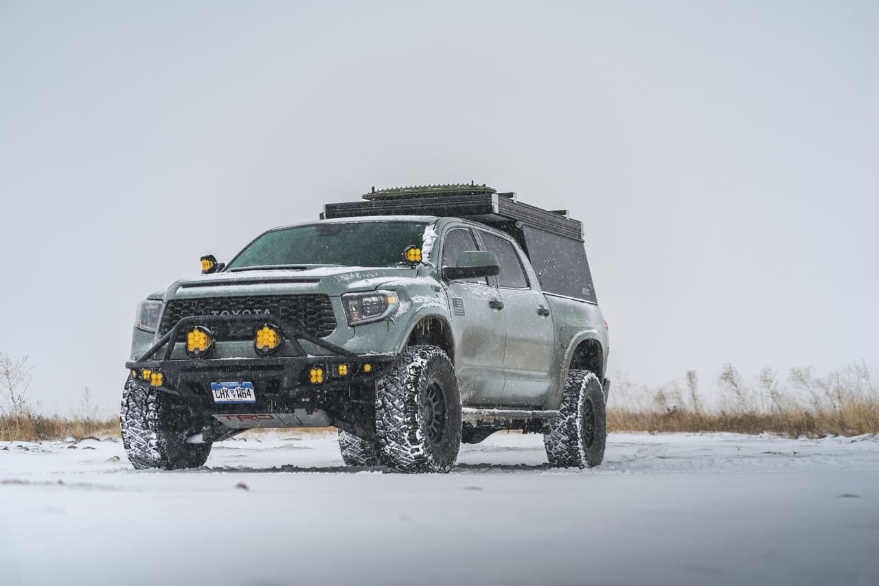 Front view of 2019 Toyota Tundra with truck suv wheels
