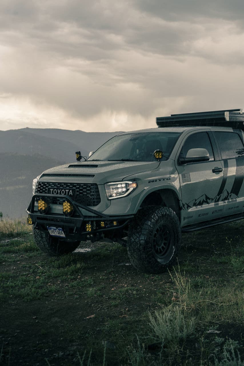 Rear view of 2019 Toyota Tundra with truck suv wheels