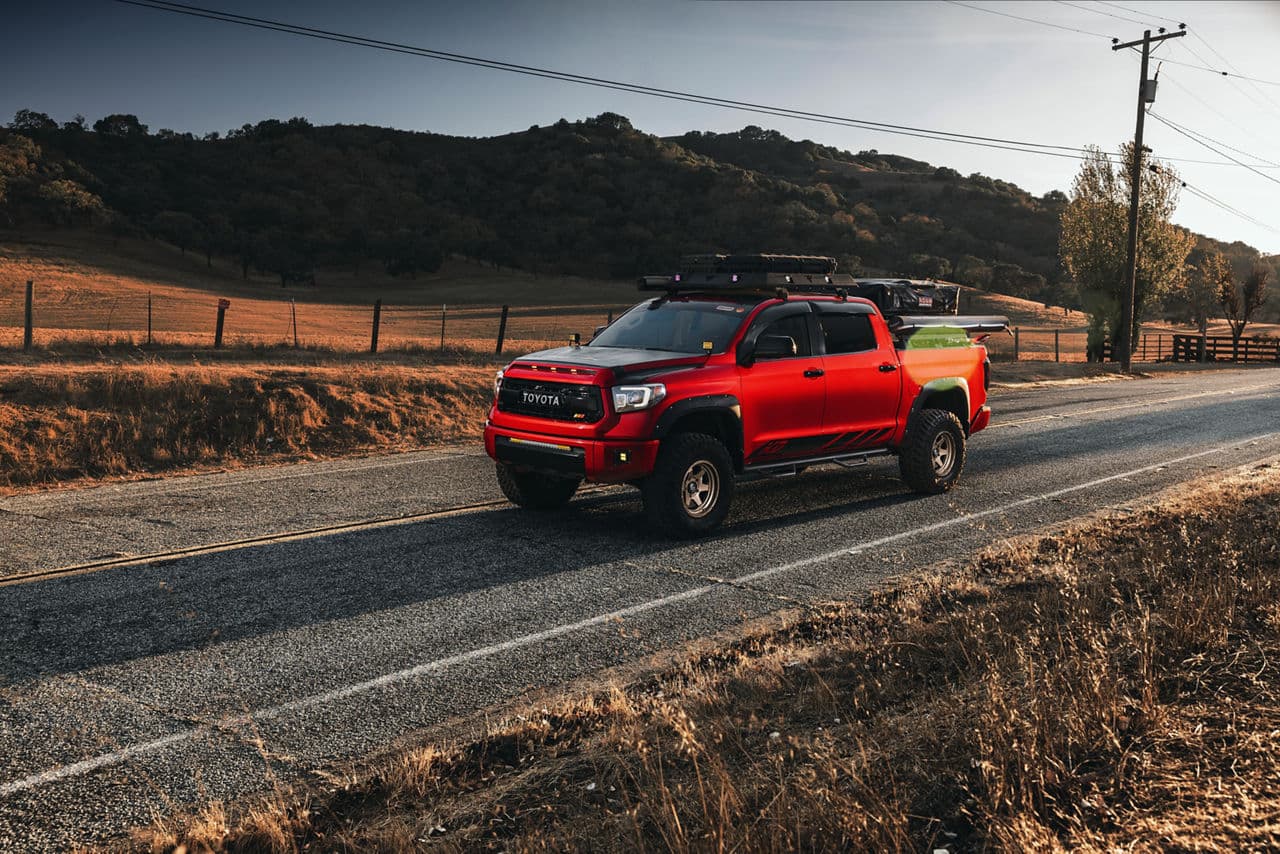 Interior of 2019 Toyota Tundra with vehicle wraps