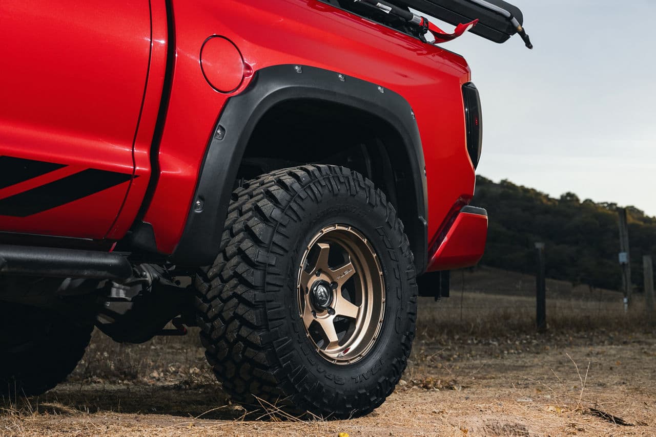 Detail view of 2019 Toyota Tundra with vehicle wraps