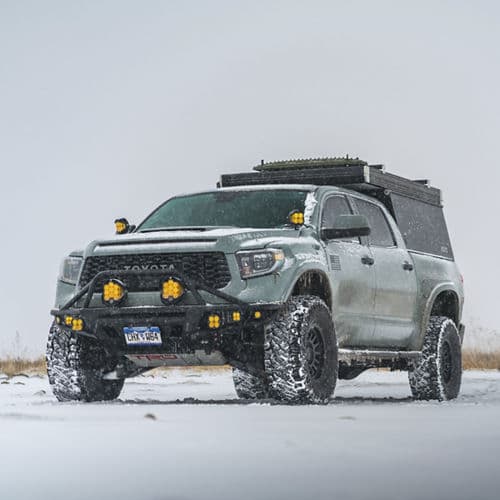 Interior of 2019 Toyota Tundra with wheels
