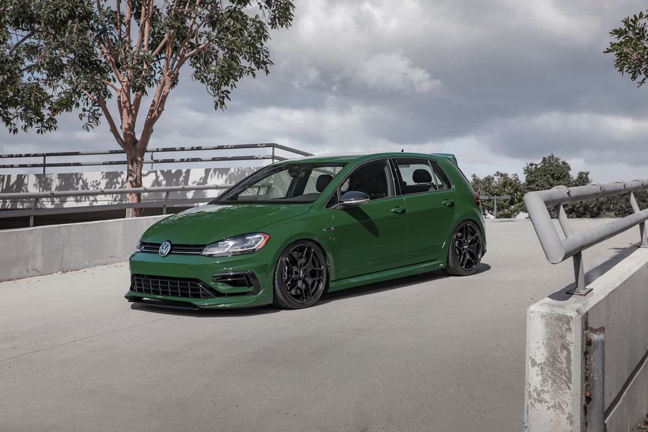 Detail view of 2019 Volkswagen Golf R with wheels