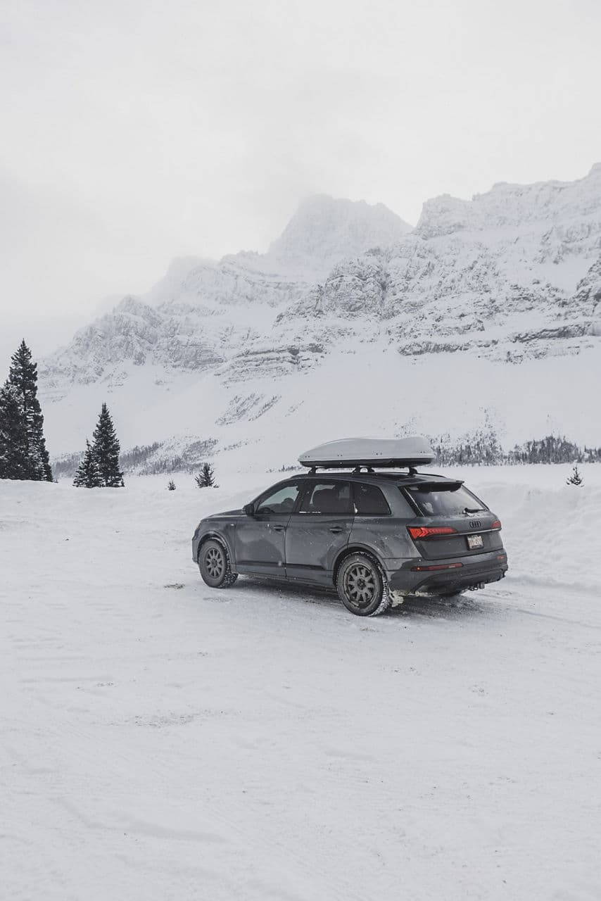 Detail view of 2020 Audi Q7 with truck suv wheels