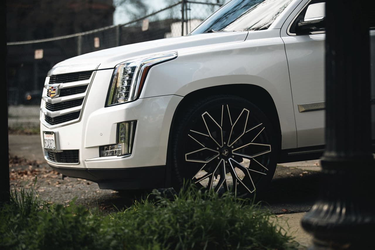 Interior of 2020 Cadillac Escalade with truck suv wheels